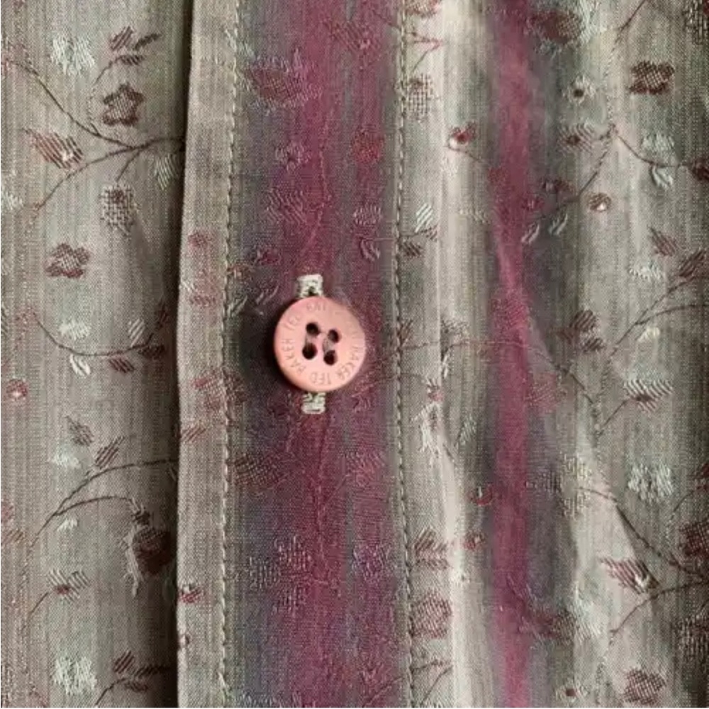 Ted Baker Stripe Purple Button Down (Size 4 or Large) - Picture 4 of 6